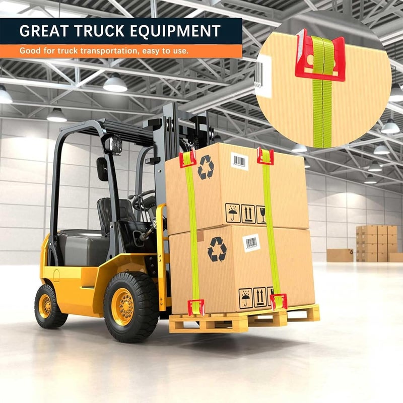 SALUINOKI Flatbed Edge Corner Protector Holder (24 Pack) Red Ratchet Strap Protector Heavy Duty Cargos Protector Flatbed Equipment for Shipping Cargo Protection - Image 4